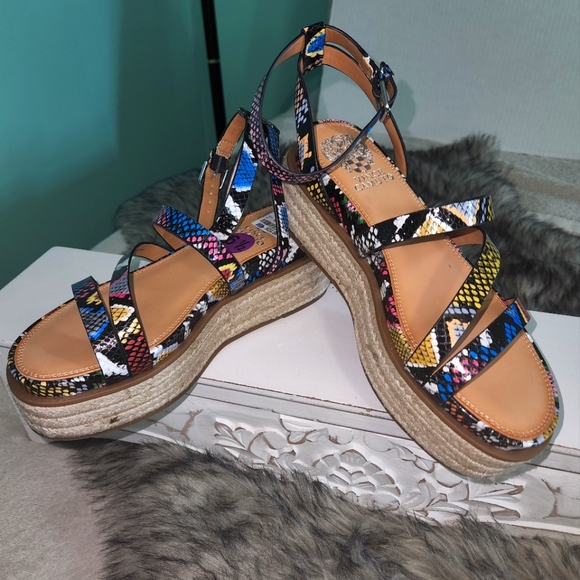 Vince Camuto Shoes - Ankle strap multicolored platforms